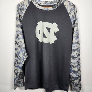Men's Colosseum Charcoal/Digi Camo North Carolina Tar Heels Long Sleeve XL